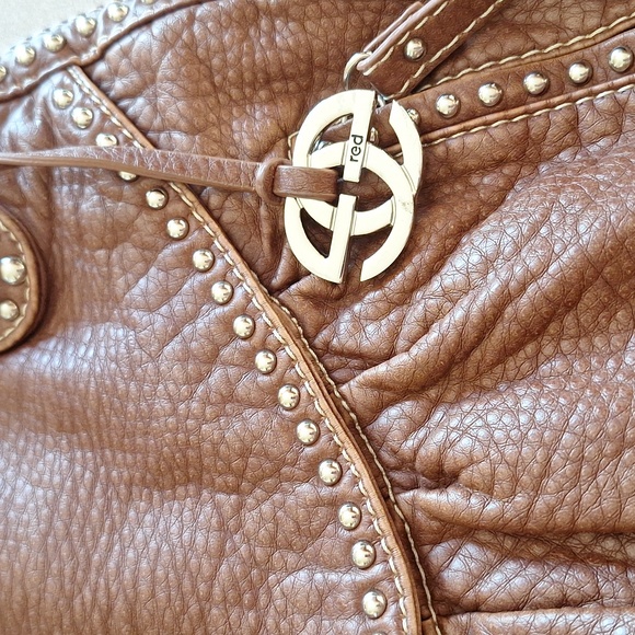 Red by Marc Ecko Soft Pebbled Vegan Leather Hobo Slouch Bag - Picture 9 of 17